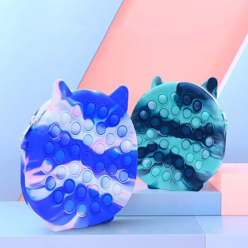 

Pop It Silicone Rodent Extermination Pioneer Bag Cute Animal Backpack Net Red Decompression Pinch Music Children's Coin Purse