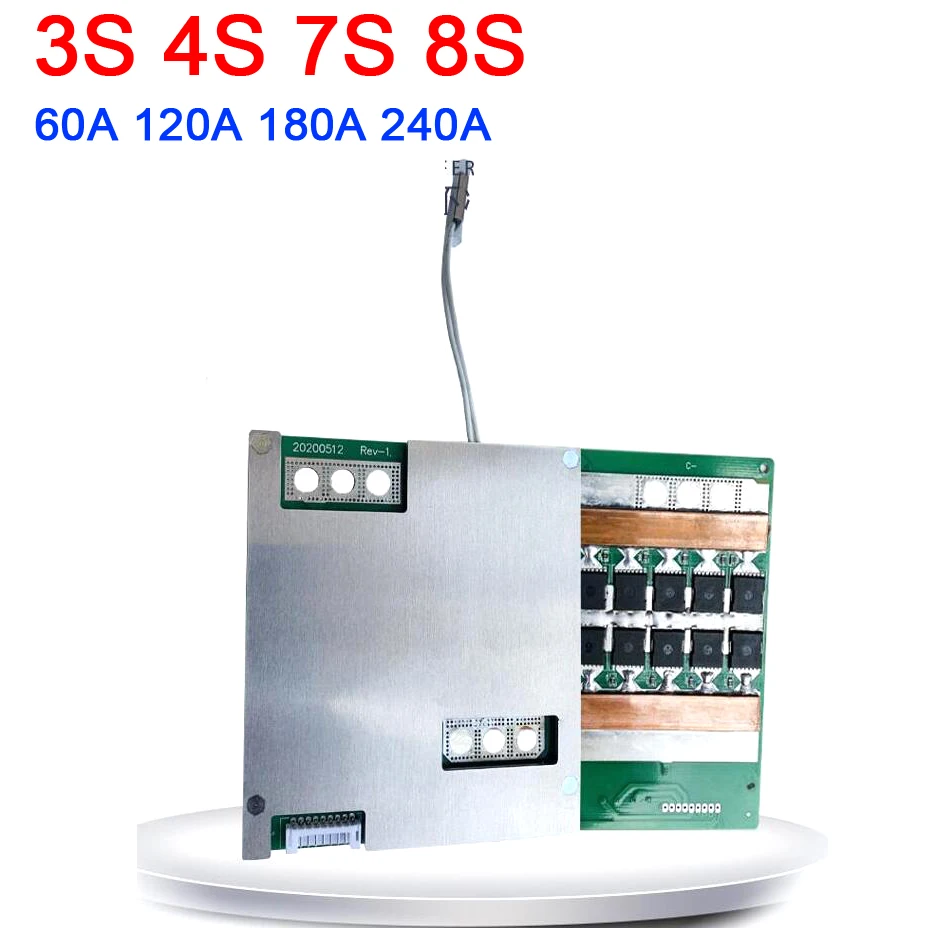 Защитная плата для литий ионных и аккумуляторов 3S 4S 7S 8S 240A 180A 120A 60A Lifepo4