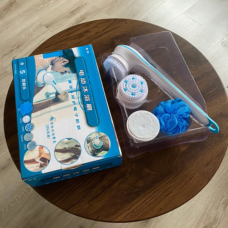 

5 in1 Electric Home Cleaning Bath Massage Shower Brush Clean System Bath Brush Scrub Skin Massage Health Care Tool