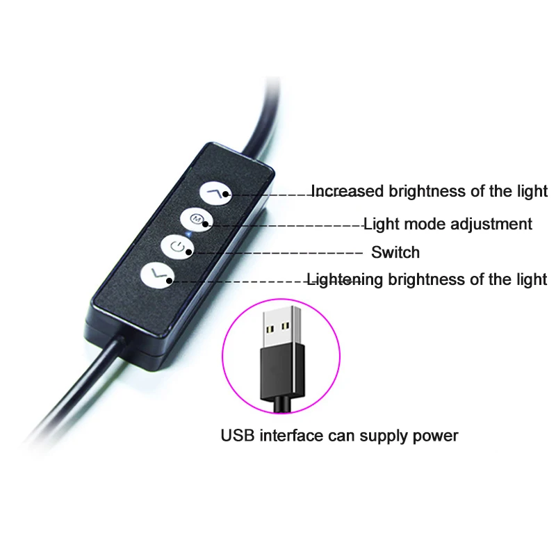 Светильник для фотосъемки ing 3000K 6000K с двойными дужками светодиодный светильник