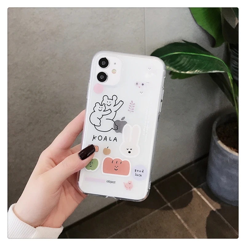 

Противоударный прозрачный мягкий чехол для IPhone XR, X, XS Max, силиконовый чехол для Apple 6, 6S, 7, 8 Plus, SE 2020, чехол с милыми животными