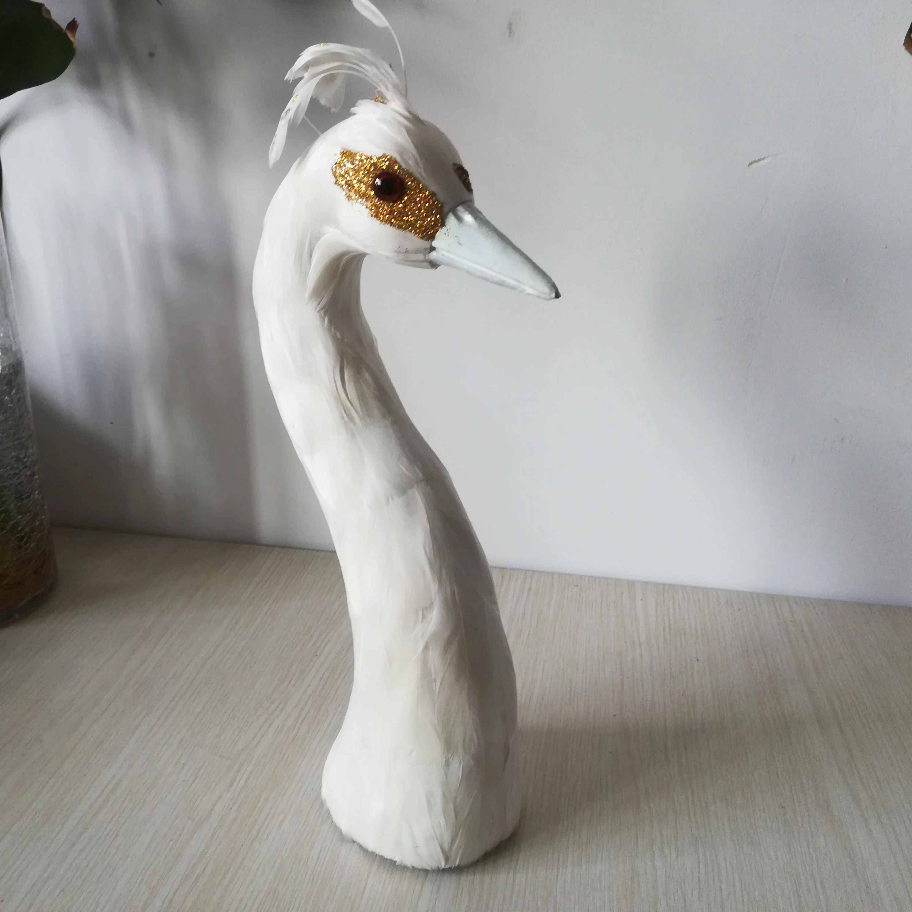 

about 32cm lifelike toy white peacock head foam&feathers head model,display,stage prop,home Decoration Xmas gift w0095