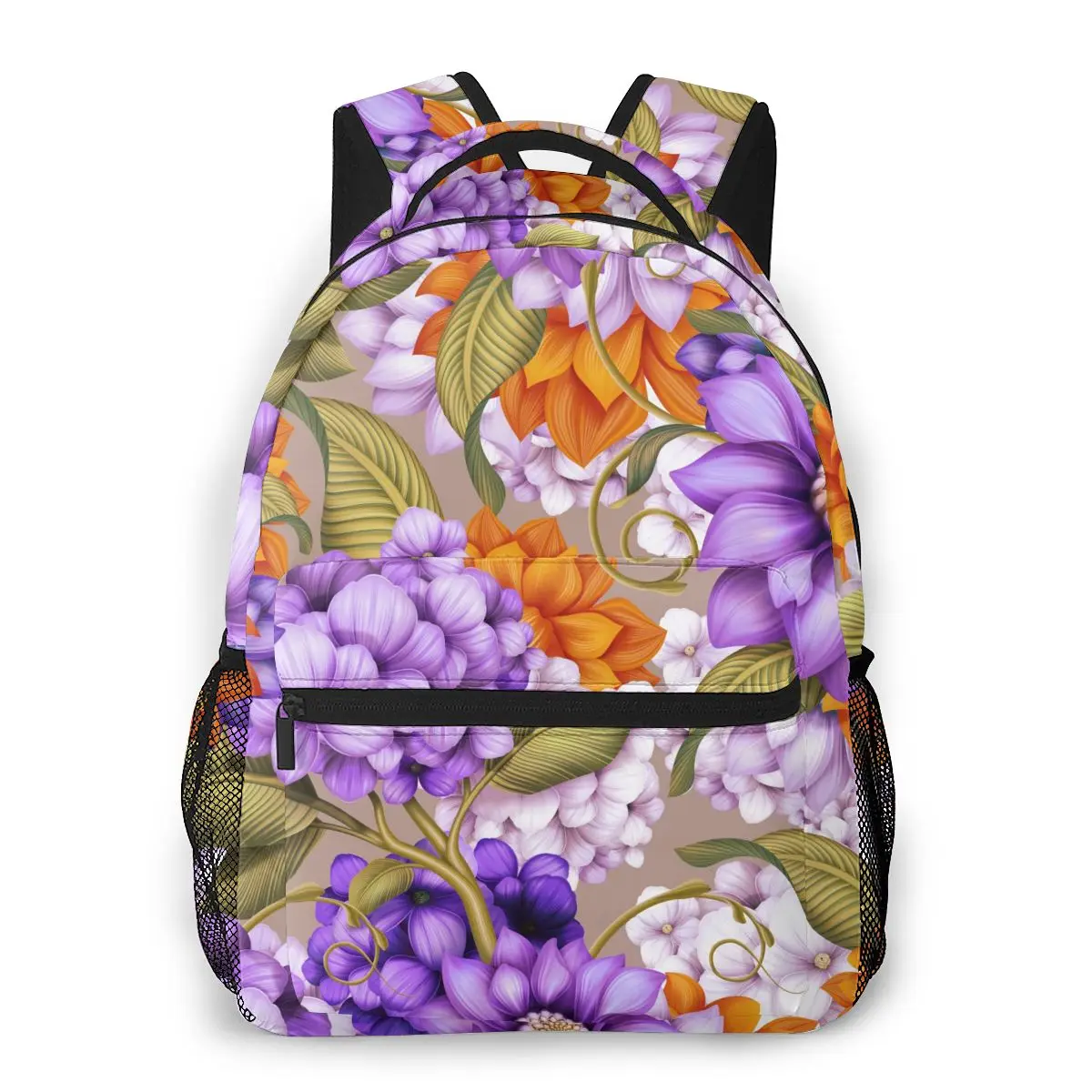

2021 OLN Travel Backpacks Floral Pattern Girl Backpack For Women Large Capacity School Bag For Teenage