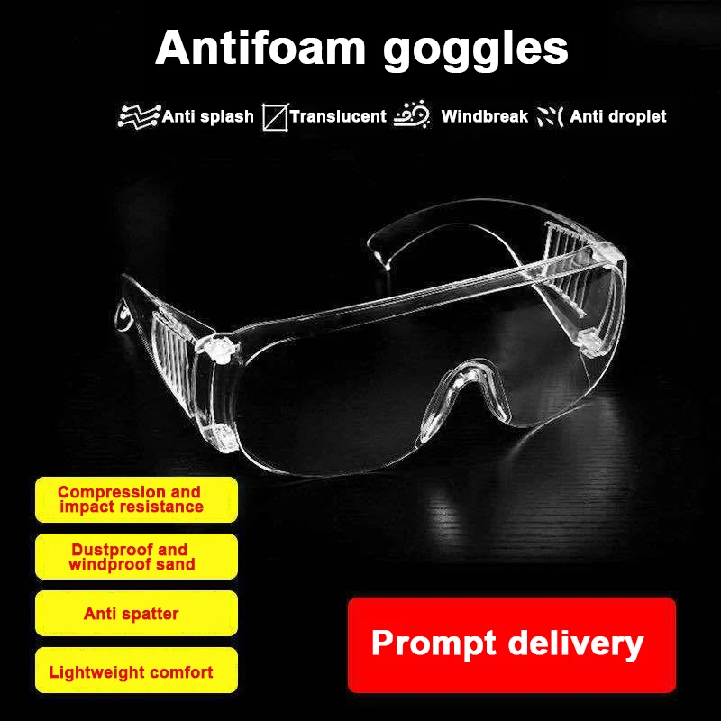 

Work Wear Safety Anti Spray Goggles Eye Protection Fully Sealed Laboratory Accessory splash proof Translucent Clear Goggle