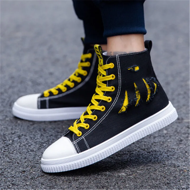 Кеды мужские высокие повседневные холщовые кроссовки европейские размеры 39-44