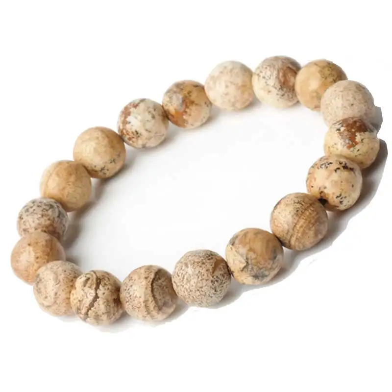 Картина эластичный браслет с камнями Шарм для мужчин и женщин DIY натуральные