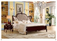 high quality modern luxury wooden beds furniture sets design french carving leather bed king size bed