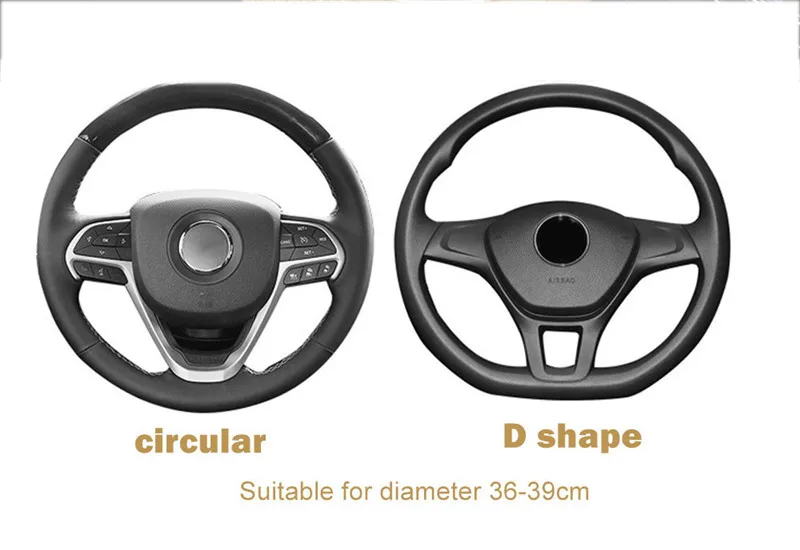 Чехол рулевого колеса автомобиля 36-39 см для Renault Duster Logan Megane 2 3 1 Clio 4 Laguna Scenic Master Koleos