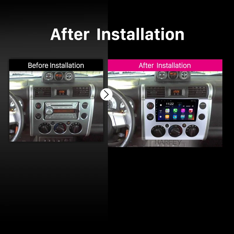 Harfey GPS Navigation for Toyota FJ CRUISER 2007-2018 Android 10.0 Car Radio Stereo Bluetooth 3G WiFi Rearview Camera OBD2 DVR | Автомобили