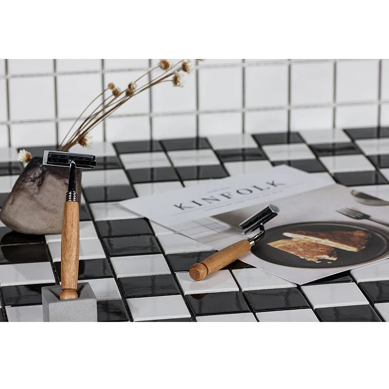 Бритва с натуральной деревянной ручкой безопасная бритва из нержавеющей стали