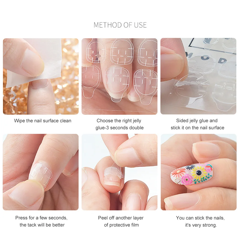 120 шт. Двусторонняя накладные клей для накладных ногтей лента клеем Стикеры DIY