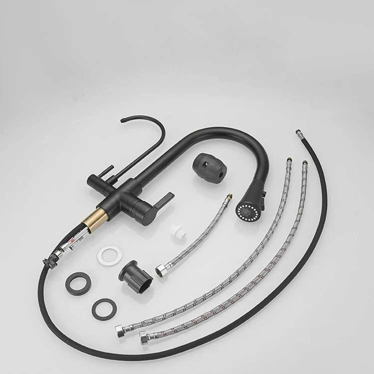 Сенсорные смесители для кухни хромированные выдвижные краны с тремя