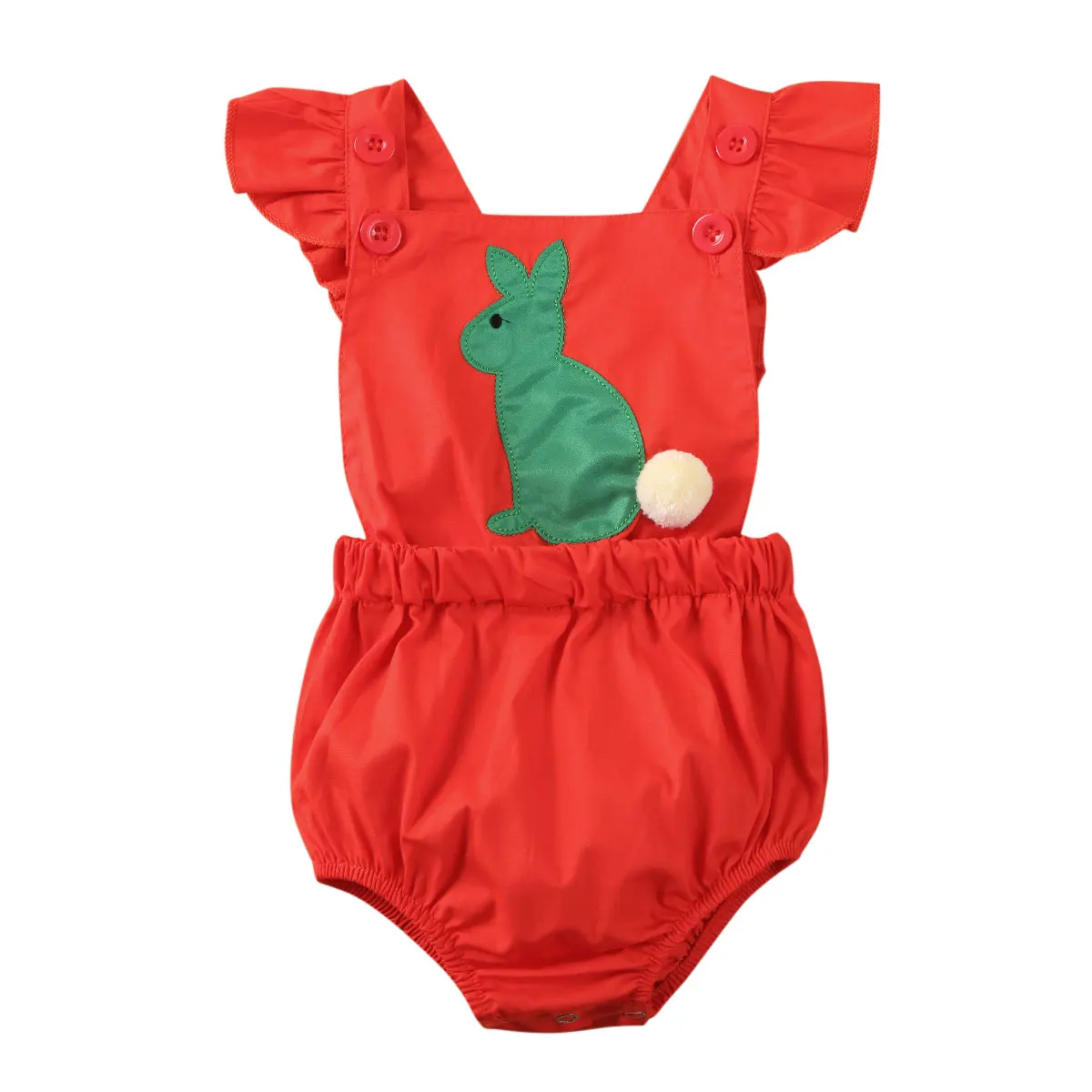 

US Infant Kids Baby Girls Romper Easter Bunny Clothes Cotton Jumpsuit Outfit Set 0-24 months