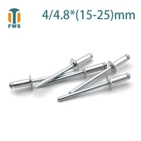 10pcs m4m4 8 multi size aluminium open end countersunk head break mandrel blind rivet nail pop rivets for furniture car aircraft
