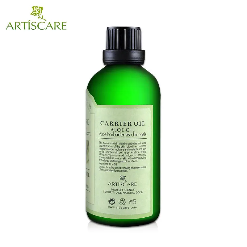 ARTISCARE 100% натуральное базовое масло с алоэ 100 мл увлажняющее и быстрое кожу