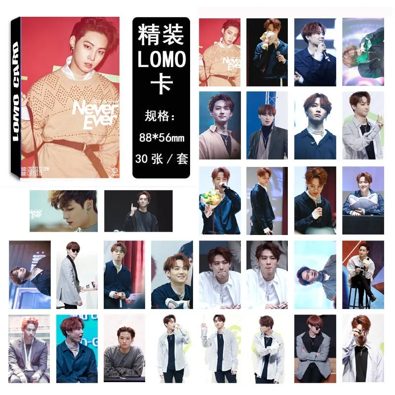 30 шт./компл. K-pop GOT7 Фотокарта JB Одиночная 01 Мода Высокое качество альбом