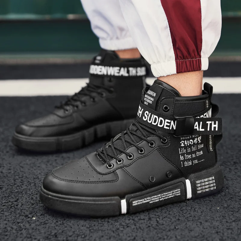 

Men's Fashion Casual Shoes High Top Sneakers 2021 Spring Men Shoes High Quality Non-slip Men Sneakers Walking Shoes Zapatillas