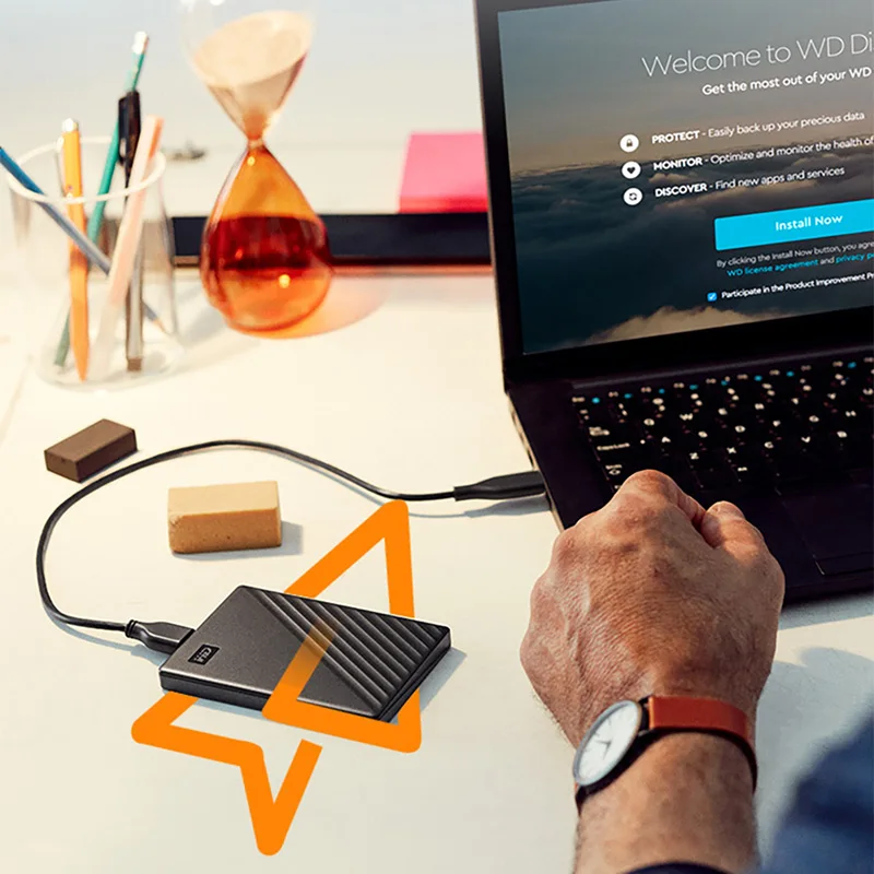 WD My Passport 1 ТБ внешний жесткий диск зашифрованный резервный USB 3 2 портативный