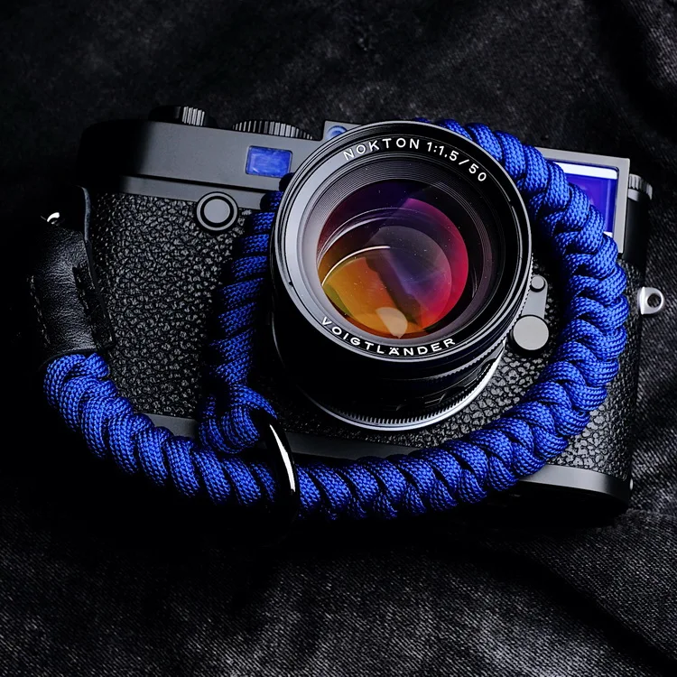 Blue Скалолазание нейлон веревка ремешок для камеры запястье для Ricoh GR2 GR3 GR II GR III SONY FUJIFILM - Цвет: Blue