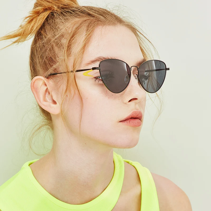 CHAIAI брендовые солнцезащитные очки кошачий глаз женские Винтажные