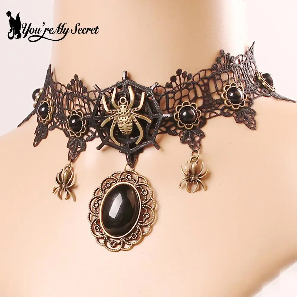Ожерелье женское кружевное в готическом стиле | Украшения и аксессуары