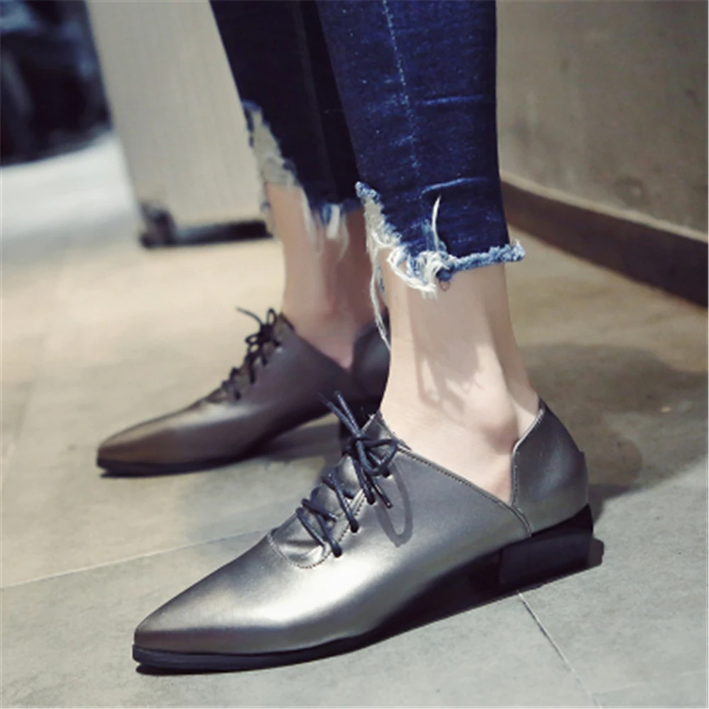 Женские винтажные уличные туфли на массивной подошве в британском стиле осень 2020