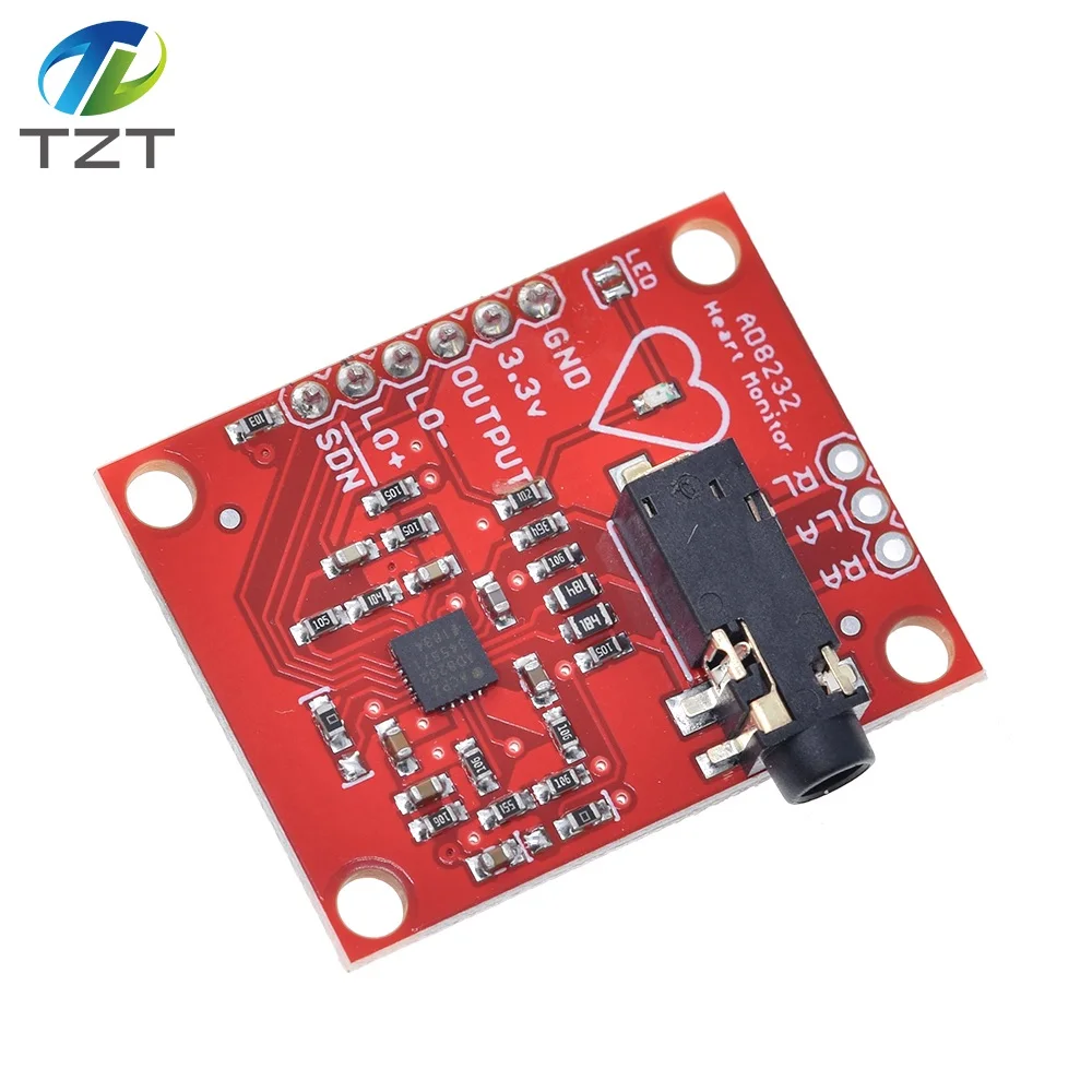 TZT Ecg модуль AD8232 измерение показателей ЭКГ Пульс сердце датчик мониторинга