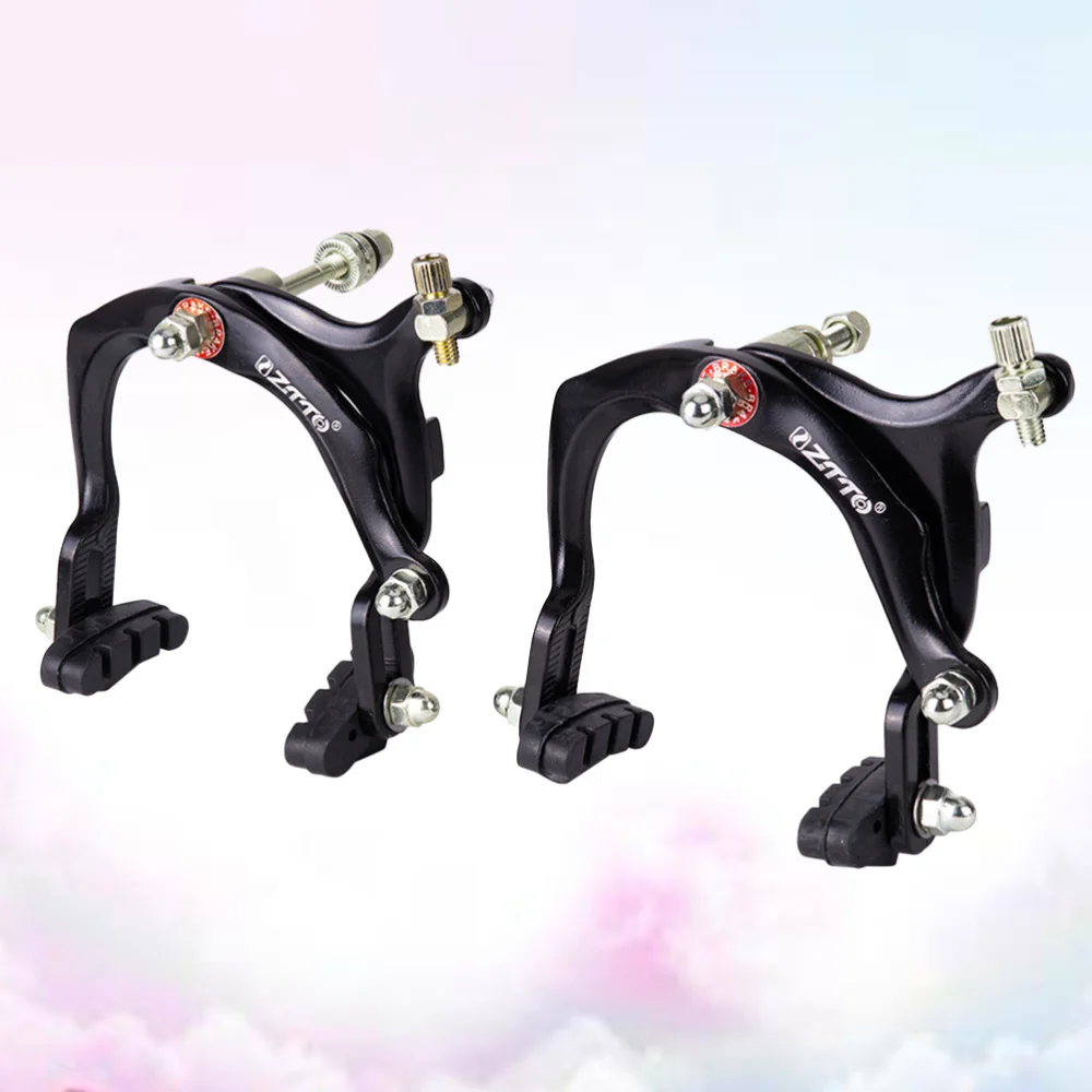 

1 Pair Road Cycling Side Brake Caliper Brake Shoes Caliper Long Arm Caliper Clip (Black)