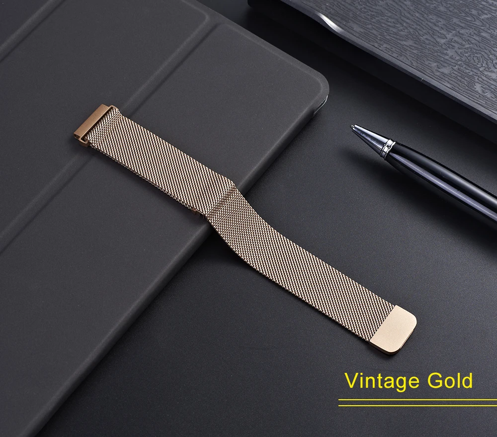UEBN 22mm 20mm Milanese Loop Replacement Watch Band For Garmin Vivoactive 3 Samsung Gear S2 S3 Active 2 Sport strap watchbands