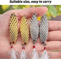 1pcs fishing spoons lure spoon bait metal spoon lure with treble hook casting blade bait fishing lure spinnerbait carp tackle