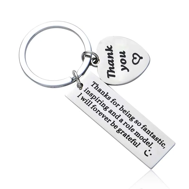 Colleague Friends Jewelry Gifts Thanks For Being So Fantastic Inspiring Keyrings Stainless Steel Thank you Love Heart Keychains