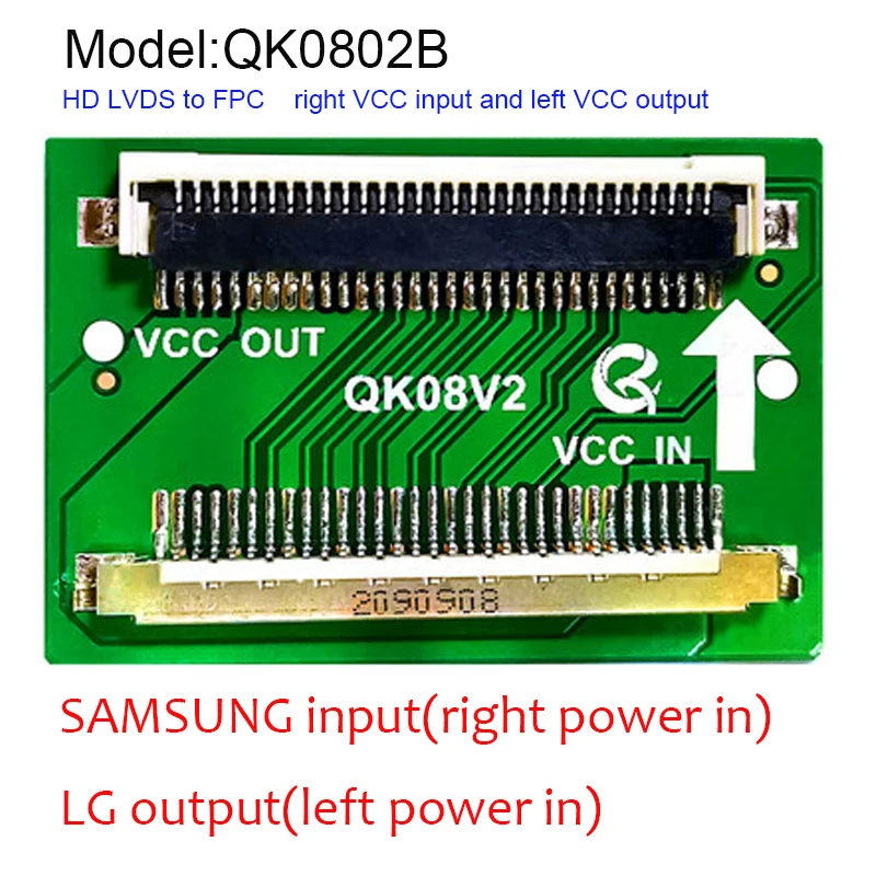 30pin FPC к Поворотная плата lvds 1366x768 интерфейс подключения адаптера QK0801A QK0802A QK0801B QK0802B
