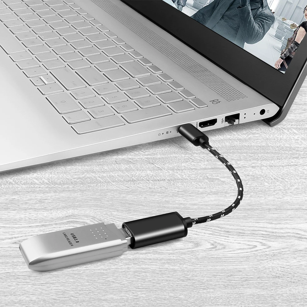 Мини USB адаптер OTG Тип C к кабель папа 2 0 Женский для передачи данных конвертер Macbook