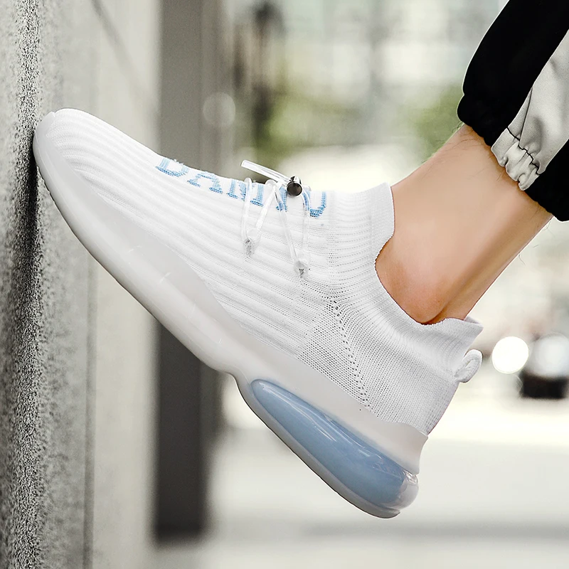 

Мужские повседневные туфли, дышащие, мягкая подошва, модная Уличная обувь, сочетающиеся цвета, Нескользящие, большие размеры, весна