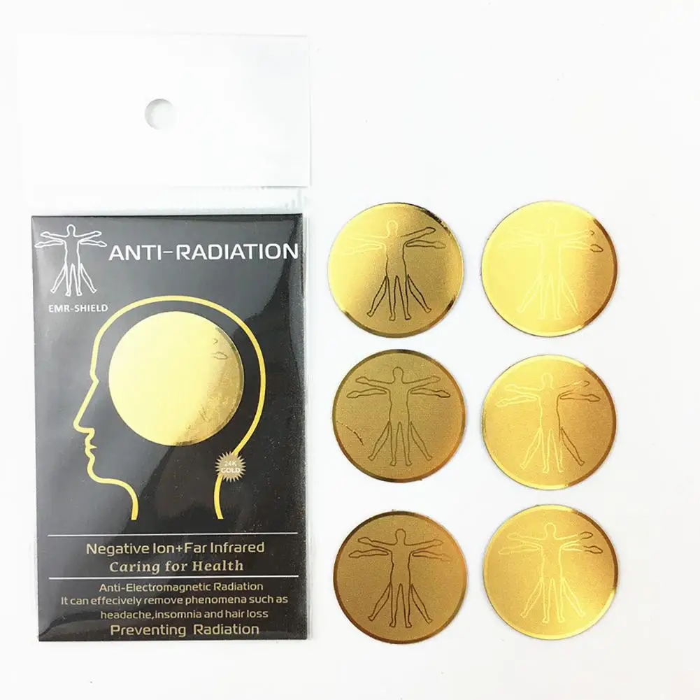 

6 Pcs High Quality Anti Radiation Protector Sticker Blocker Reduce Radiation Negative Ions EMF Blocker For Mobile Phones Laptop