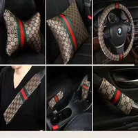 car accessories 2 pieces seat belt cover high quality neck headrest pillows for car seat cover headrest pillows covers