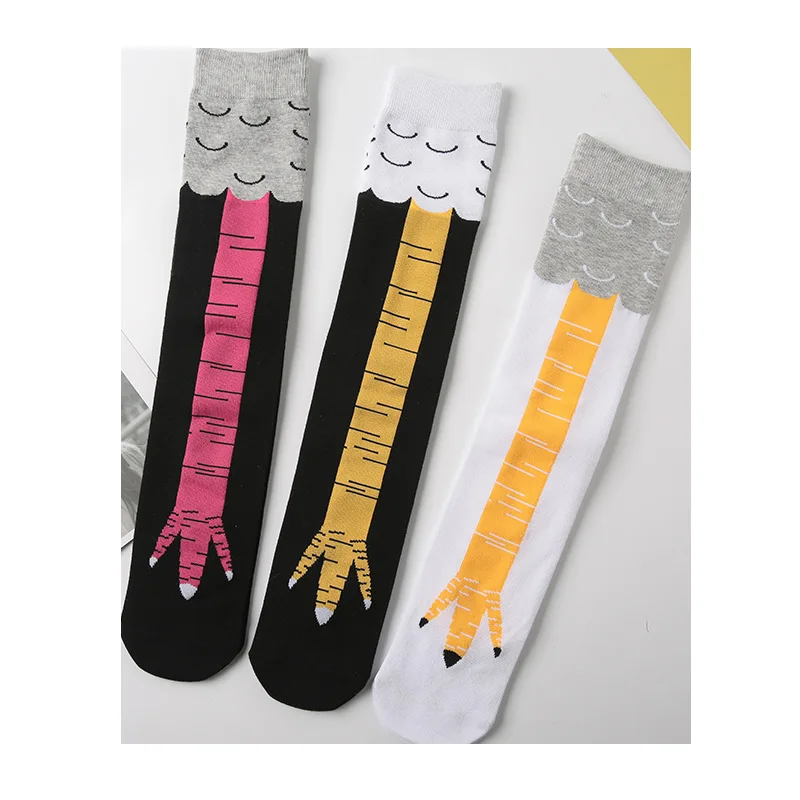 FENNASI/Забавные милые носки с курицей женские креативные хлопковые объемным