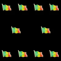 10pcs the republic of senegal safety pins country flag lapel badge custom for unisex brooches accessories