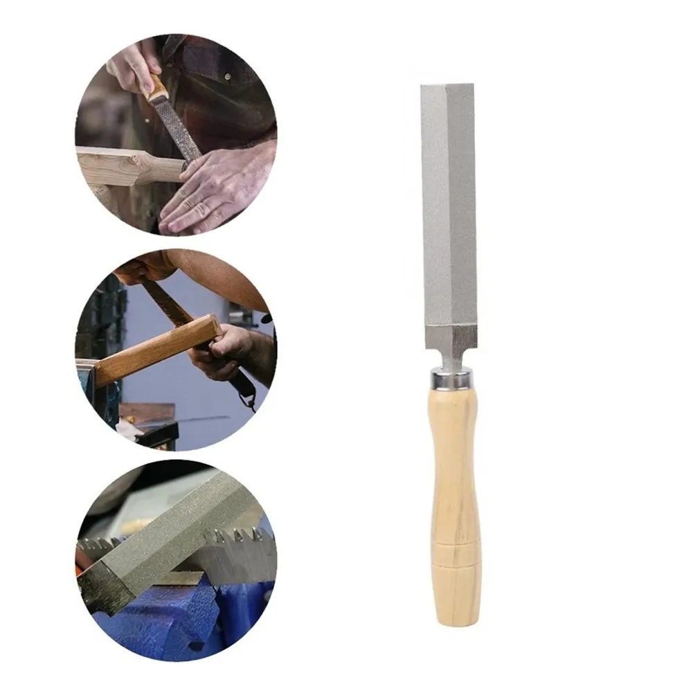 

For Diamond File Glass Grinding Handle Wood Wooden Carbon Steel Carving