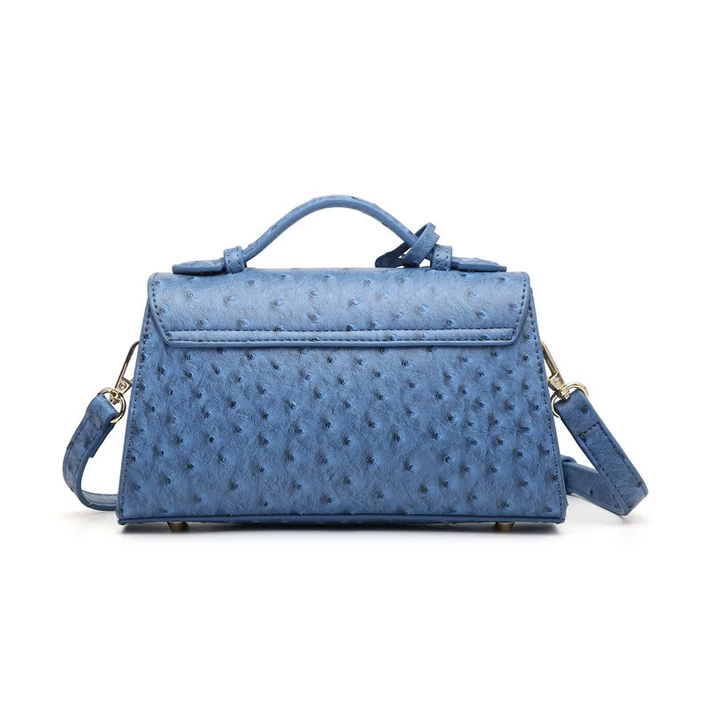 Роскошные дизайнерские черные кожаные сумки из страусиной кожи для женщин с