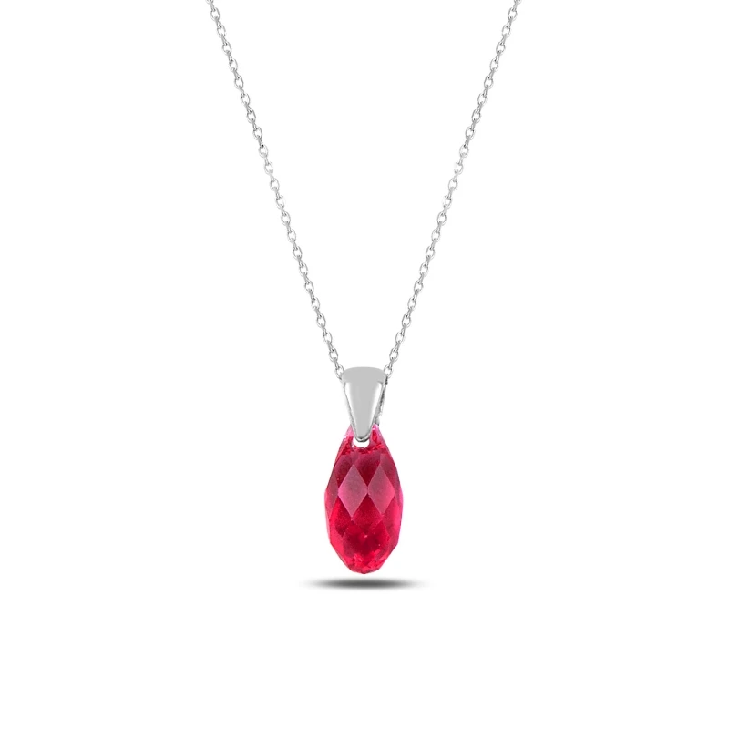 

Серебряное Хрустальное розовое ожерелье Silverlina
