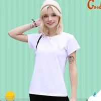 s 5xl women cotton t shirt summer 2022 casual solid color o neck short sleeve elastic bottom pullovers girls tops tees female