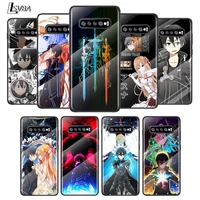 sword art online sao for samsung galaxy s20 fe s10e s10 s9 s8 ultra plus lite plus 5g tempered glass cover phone case