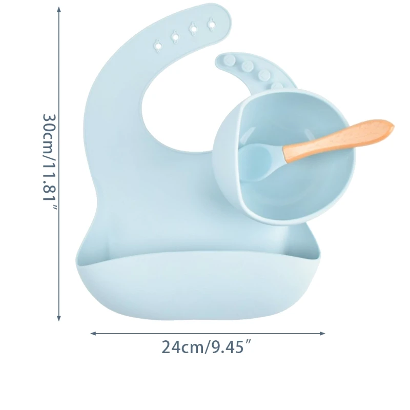 Silicone Dinner Plate Set Toddler Dining Containing Material Baby Suction Bowl Spoon Bib and Cup 29EA | Дом и сад