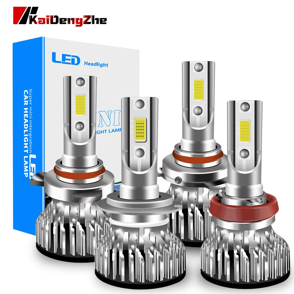 

2Pcs Canbus 9005 hb3 Led Headlight Bulb H1 H3 H4 H7 H8 H9 H11 HB4 HIR2 9012 Auto Fog Light 12-24V High Low Beam 6000K Headlamp