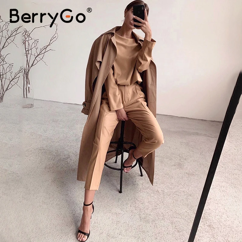 BerryGo Офисная Женская Весенняя коллекция блузка рубашка женская Минималистичная