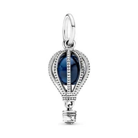 100 925 sterling silver charm innovative blue balloon pendant fit pandora women bracelet necklace diy jewelry