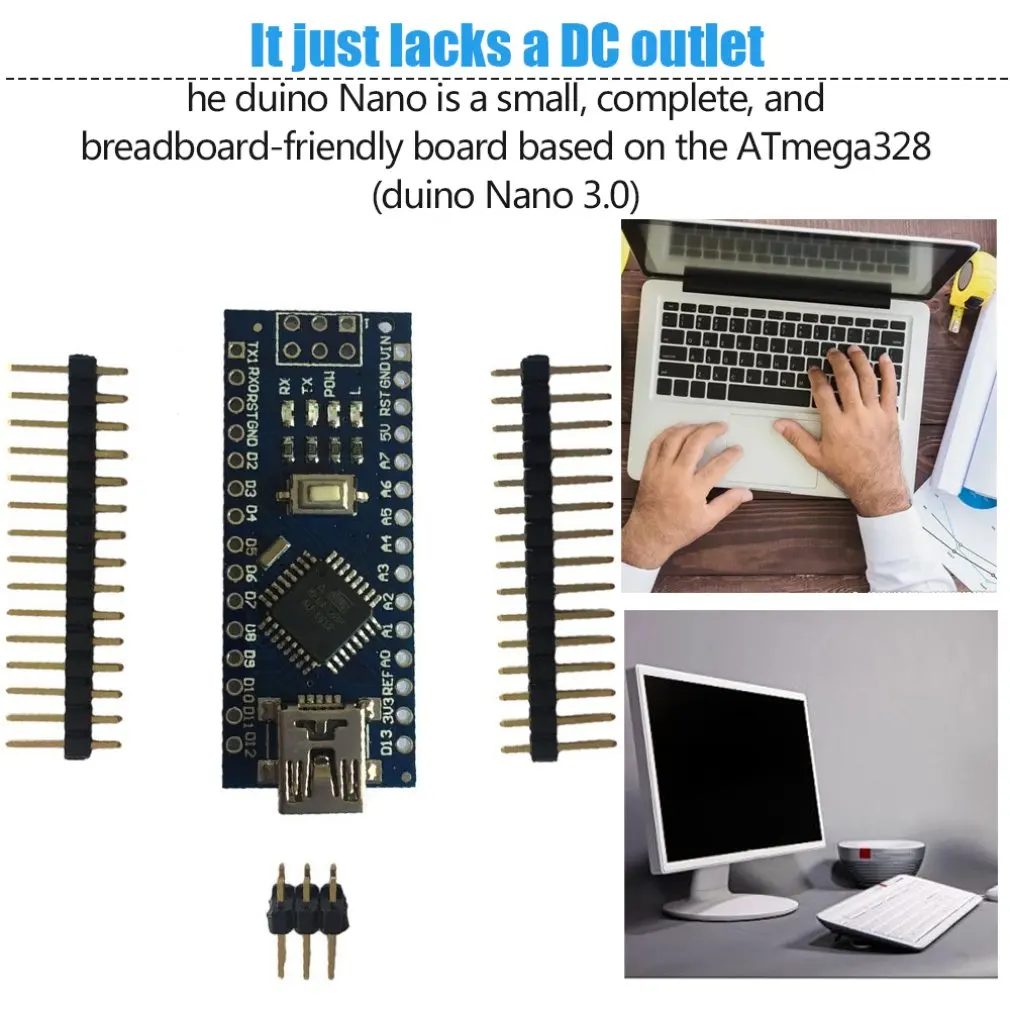 Плата контроллера Mini USB CH340 Nano 3 0 ATmega328P плата совместимая с Arduino CH340C драйвер V3.0