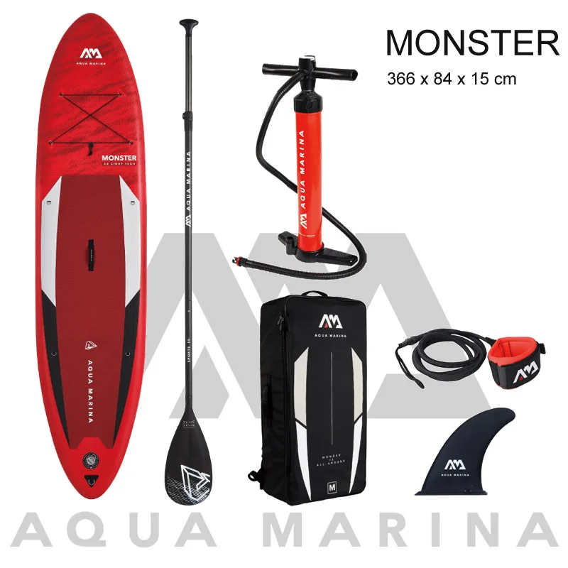 Новинка 2021 надувная доска для серфинга MONSTER SUP 366*84*15 см AQUA MARINA водные виды спорта