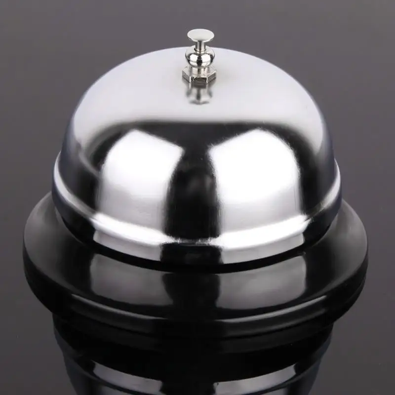 Высококачественный классический серебристый звонок из нержавеющей стали для